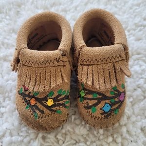 Baby moccasins, hand painted